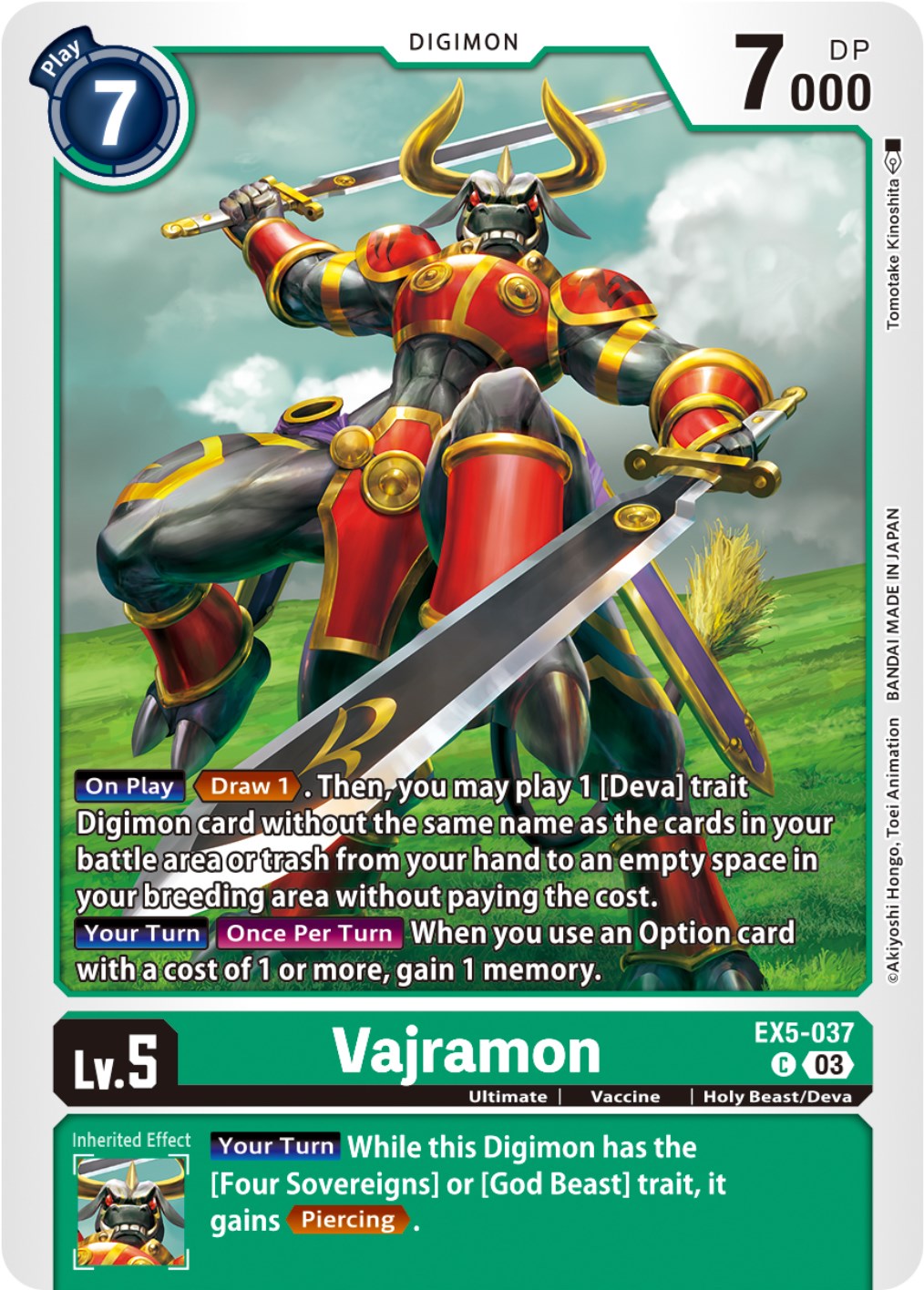 Vajramon [EX5-037] [Animal Colosseum] – The Warp Gate