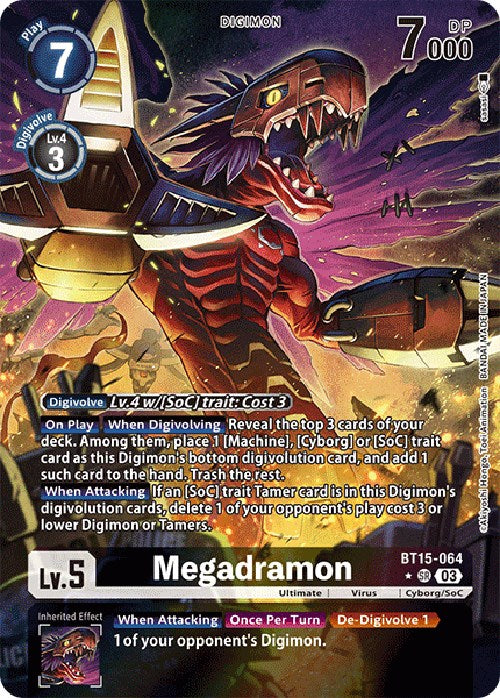 digimon digital card battle download Megadramon [BT15-064] (Alternate Art) [Exceed Apocalypse] – The Warp Gate