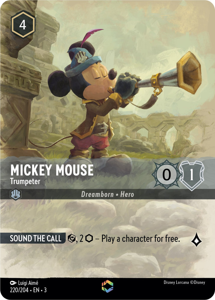 Mickey Mouse - Trumpeter (Alternate Art) (220/204) [Into the Inklands]