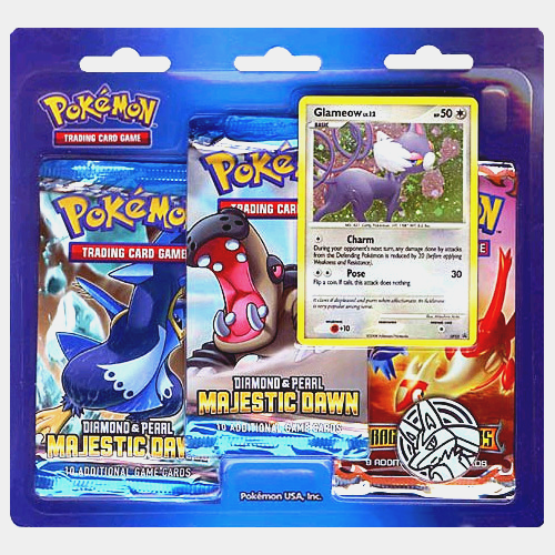Diamond & Pearl: Majestic Dawn - 3-Pack Blister (Glameow Lv.12) The Warp Gate Diamond & Pearl: Majestic Dawn - 3-Pack Blister (Glameow Lv.12) The Warp Gate