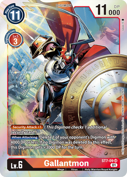 gallantmon digimon card Game ST-7 Starter Deck English : Toys & Games 6 Digivolve Cost Level Gallantmon Crimson Mode 3D Trading