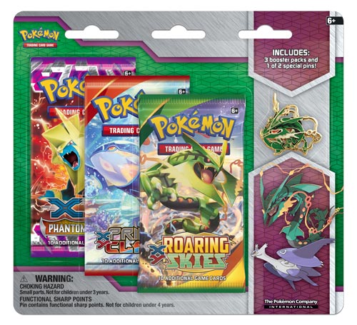 XY: Roaring Skies - Collector's Pin 3-Pack Blister (Mega Rayquaza) The Warp Gate XY: Roaring Skies - Collector's Pin 3-Pack Blister (Mega Rayquaza) The Warp Gate