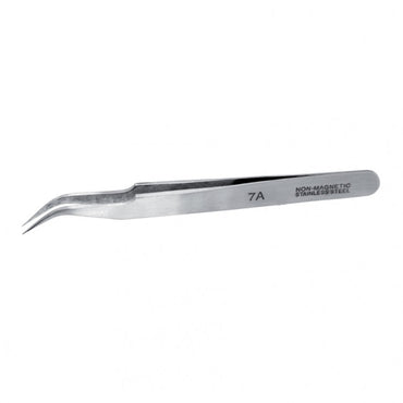 #7 STAINLESS STEEL CURVED EXTRA FINE TWEEZERS