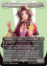 Aerith Gainsborough (Borderless) (Surge Foil) -  (Borderless) Foil (FIN-519) - FINAL FANTASY