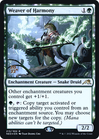 Weaver of Harmony [Kamigawa: Neon Dynasty Prerelease Promos]