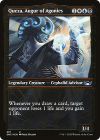 Queza, Augur of Agonies (Showcase Golden Age Gilded Foil) [Streets of New Capenna]