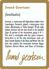 Svend Geertsen Bio [World Championship Decks 1997]