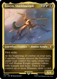Eowyn, Shieldmaiden (Display Commander) - Thick Stock -  Foil (LTC-081) - Tales of Middle-earth Commander