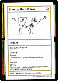 Smelt // Herd // Saw (2021 Edition) [Mystery Booster Playtest Cards]