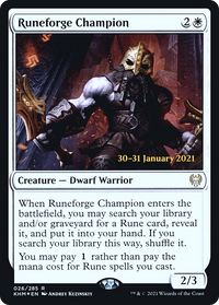 Runeforge Champion [Kaldheim Prerelease Promos]