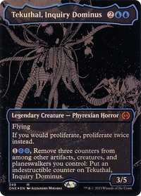 Tekuthal, Inquiry Dominus (Oil Slick Raised Foil) [Phyrexia: All Will Be One]
