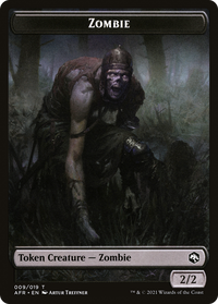 Zombie (AFR-009) - Adventures in the Forgotten Realms Tokens Foil