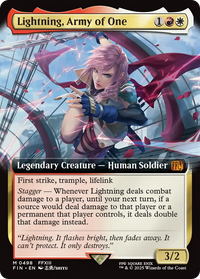 Lightning, Army of One - : (Extended Art) Foil (FIN-498) - FINAL FANTASY