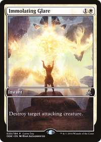 Immolating Glare (Game Day) (Extended Art) [Oath of the Gatewatch Promos]