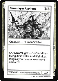 Baneslayer Aspirant (2021 Edition) [Mystery Booster Playtest Cards]