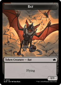 Bat -  Foil (BLB-010) - Bloomburrow Tokens