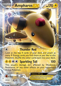 Ampharos EX 027  - Holofoil XY  Ancient Origins - Ultra Rare
