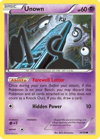 Unown 030  XY  Ancient Origins - Common