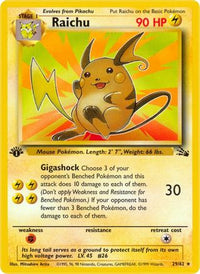 Raichu (29) (29) 029  - Unlimited Fossil - Rare