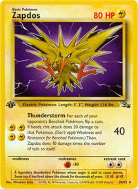 Zapdos (30) (30) 030  - Unlimited Fossil - Rare