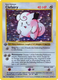 Clefairy  - 1st Edition Holofoil Base Set Shadowless - Holo Rare