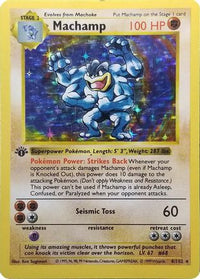 Machamp (Base Set Shadowless) 008/102  - 1st Edition Holofoil Deck Exclusives - Holo Rare