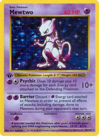 Mewtwo/102  Base Set Shadowless - Holo Rare