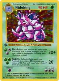 Nidoking/102  - 1st Edition Holofoil Base Set Shadowless - Holo Rare