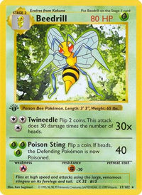 Beedrill 017/102  - 1st Edition Base Set Shadowless - Rare