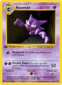 Haunter 029  - 1st Edition Base Set Shadowless - Uncommon
