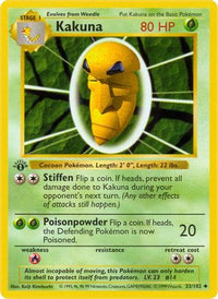 Kakuna 033  - 1st Edition Base Set Shadowless - Uncommon