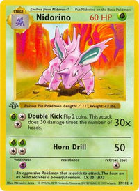 Nidorino 037  - Unlimited Base Set Shadowless - Uncommon