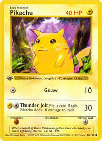 Pikachu 058  - Unlimited Base Set Shadowless - Common