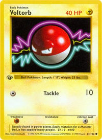 Voltorb 067  - Unlimited Base Set Shadowless - Common