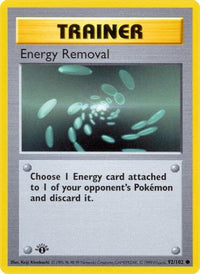 Energy Removal 092  - 1st Edition Base Set Shadowless - Common