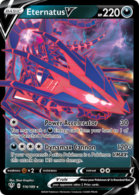 Eternatus V 116  - Holofoil SWSH03 Darkness Ablaze - Ultra Rare
