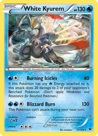 White Kyurem 021  - Holofoil XY  Fates Collide - Holo Rare