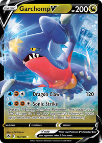 Garchomp V 117  - Holofoil SWSH10 Astral Radiance - Ultra Rare
