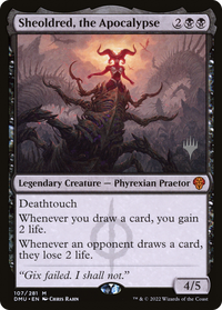 Sheoldred, the Apocalypse (Promo Pack) [Dominaria United Promos]