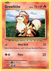 Growlithe 017  XY  Evolutions - Common