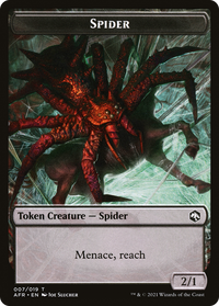 Spider Token -  (AFR-007) - Adventures in the Forgotten Realms Tokens
