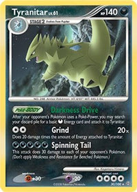 Tyranitar - 30/100 (DP Stormfront)/100  - Holofoil Deck Exclusives - Holo Rare