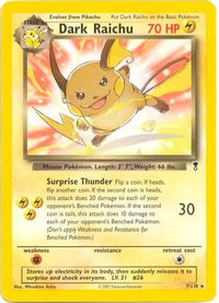Dark Raichu - 7/110 (WotC Legendary Collection)/110  Deck Exclusives - Rare