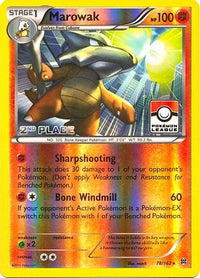 Marowak - 78/162 (Pokemon League) [2nd Place]/162  - Reverse Holofoil League & Championship Cards - Promo