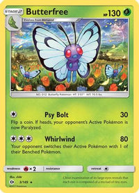 Butterfree 003  SM Base Set - Rare
