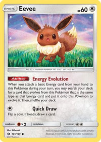 Eevee 101  SM Base Set - Common