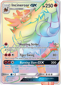 Incineroar GX (Secret)  - Holofoil SM  Guardians Rising - Secret Rare