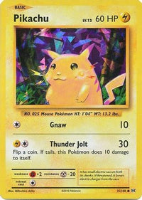 Pikachu (Cracked Ice Holo) 035/108  - Holofoil Deck Exclusives - Holo Rare
