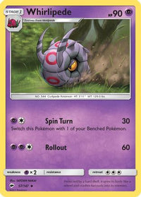 Whirlipede 057/147  SM  Burning Shadows - Uncommon