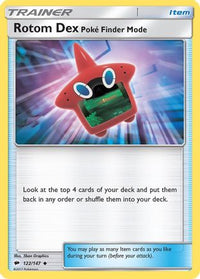 Rotom Dex Poke Finder Mode 122  SM  Burning Shadows - Uncommon